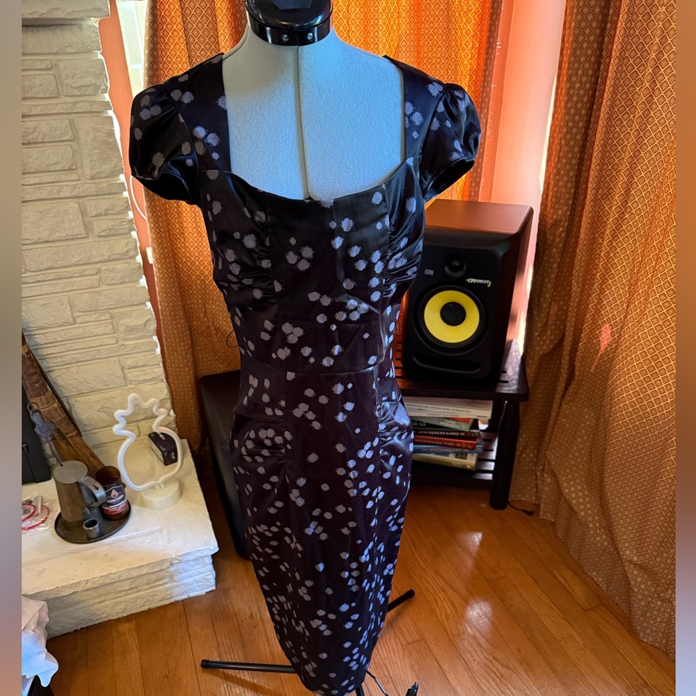 Elegant Black and Purple Women's Dress